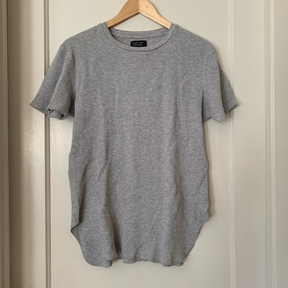 Zara Man Waffle Knit T Shirt